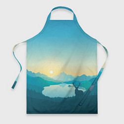Фартук кулинарный Олень у озера, цвет: 3D-принт