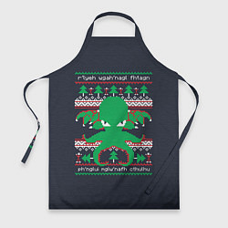 Фартук кулинарный Новогодний свитер Ктулху, цвет: 3D-принт