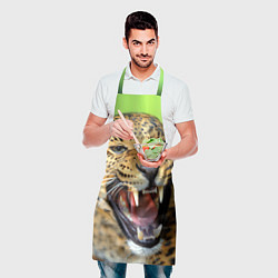 Фартук кулинарный Свирепый леопард, цвет: 3D-принт — фото 2