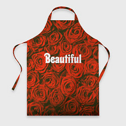 Фартук кулинарный Beautiful Roses, цвет: 3D-принт