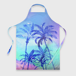 Фартук кулинарный Неоновые пальмы, цвет: 3D-принт