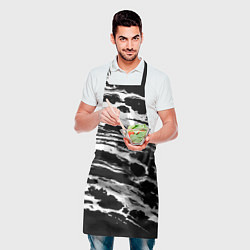 Фартук кулинарный Gray color abstract, цвет: 3D-принт — фото 2