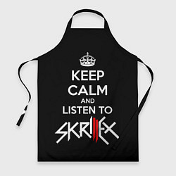 Фартук кулинарный Keep Calm & Skrillex, цвет: 3D-принт