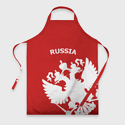 Фартук кулинарный Russia: Red & White, цвет: 3D-принт