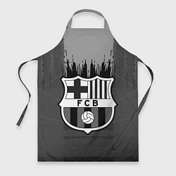 Фартук кулинарный FC Barcelona: Grey Abstract, цвет: 3D-принт