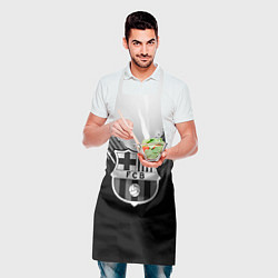 Фартук кулинарный FC Barcelona: Black Style, цвет: 3D-принт — фото 2