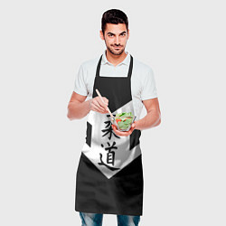 Фартук кулинарный Дзюдо: иероглифы, цвет: 3D-принт — фото 2