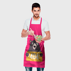 Фартук кулинарный Bear: Error 404, цвет: 3D-принт — фото 2