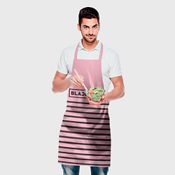 Фартук кулинарный Black Pink: Black Stripes, цвет: 3D-принт — фото 2