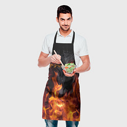 Фартук кулинарный TES: Flame Wolf, цвет: 3D-принт — фото 2