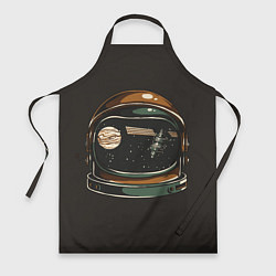 Фартук Космос в шлеме скафандра - планета и спутник