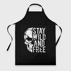 Фартук кулинарный Stay wild and free, цвет: 3D-принт