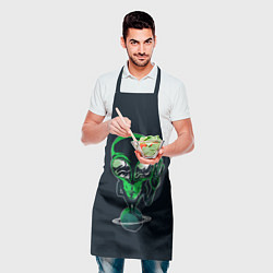 Фартук кулинарный Кислотный пришелец, цвет: 3D-принт — фото 2