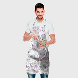 Фартук кулинарный Тропические фламинго, цвет: 3D-принт — фото 2