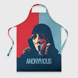 Фартук кулинарный Anonymous поп арт мем, цвет: 3D-принт