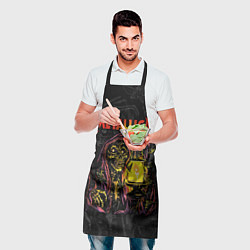 Фартук кулинарный Metallica скеленон со свечкой, цвет: 3D-принт — фото 2