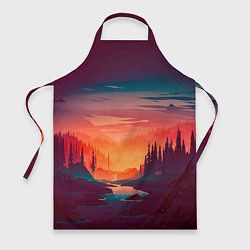 Фартук кулинарный Minimal forest sunset, цвет: 3D-принт