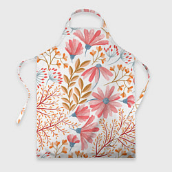 Фартук кулинарный Цветы, цвет: 3D-принт
