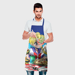 Фартук кулинарный Пицца Мун, цвет: 3D-принт — фото 2