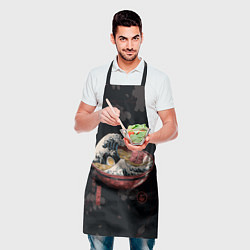 Фартук кулинарный Сакура и рамен, цвет: 3D-принт — фото 2