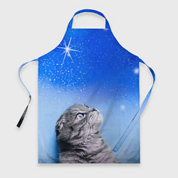Фартук кулинарный Кот и космос, цвет: 3D-принт