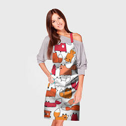 Фартук кулинарный Милые лисы, цвет: 3D-принт — фото 2