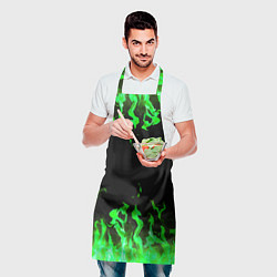 Фартук кулинарный GREEN FIRE ОГОНЬ, цвет: 3D-принт — фото 2