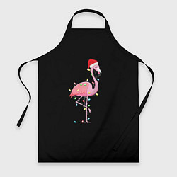Фартук кулинарный Новогодний Фламинго, цвет: 3D-принт