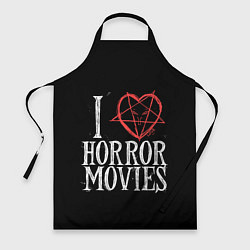 Фартук кулинарный I Love Horror Movies, цвет: 3D-принт