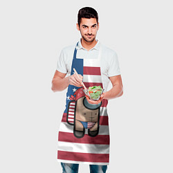 Фартук кулинарный Among Us American Boy Z, цвет: 3D-принт — фото 2
