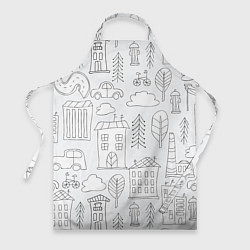 Фартук Нарисованный город