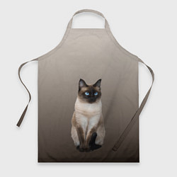 Фартук кулинарный Сиамский кот голубые глаза, цвет: 3D-принт