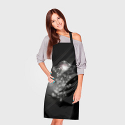 Фартук кулинарный Медуза на черном, цвет: 3D-принт — фото 2