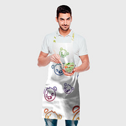 Фартук кулинарный White Colorful Bear, цвет: 3D-принт — фото 2