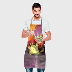 Фартук кулинарный Пикачу в бейсболке, цвет: 3D-принт — фото 2
