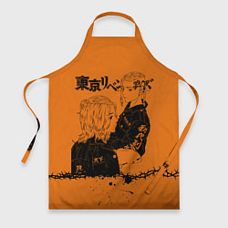 Фартук кулинарный Токийские мстители ораньжевый, цвет: 3D-принт