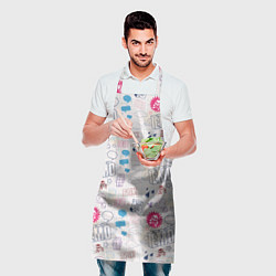 Фартук кулинарный Граффити-школьная тетрадь, цвет: 3D-принт — фото 2