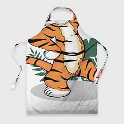 Фартук кулинарный Тигренок стоит, цвет: 3D-принт