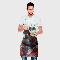 Фартук кулинарный Аста в режиме демона черный клевер, цвет: 3D-принт — фото 2