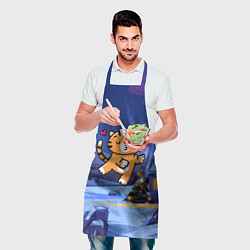 Фартук кулинарный Влюбленный тигренок с сердечками, цвет: 3D-принт — фото 2