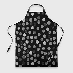 Фартук кулинарный Кружочки на черном фоне, цвет: 3D-принт
