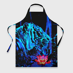 Фартук кулинарный Синий водяной тигр, цвет: 3D-принт
