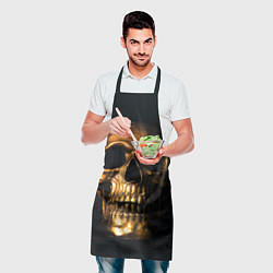 Фартук кулинарный Gold Skull, цвет: 3D-принт — фото 2