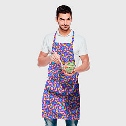 Фартук кулинарный Красочный фон с цветами, цвет: 3D-принт — фото 2