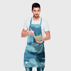 Фартук кулинарный Облака Греции, цвет: 3D-принт — фото 2