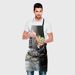 Фартук кулинарный Металлическое тело Геноса One Punch-Man, цвет: 3D-принт — фото 2