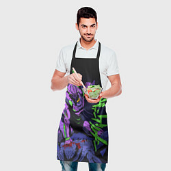 Фартук кулинарный Евангелион - EVA 01, цвет: 3D-принт — фото 2