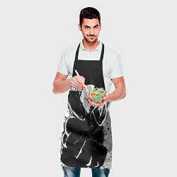 Фартук кулинарный Черно-белый Сайтама One Punch-Man, цвет: 3D-принт — фото 2