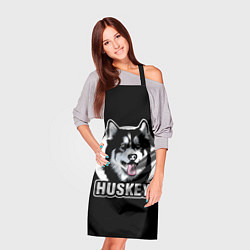 Фартук кулинарный Собака Хаски Husky, цвет: 3D-принт — фото 2