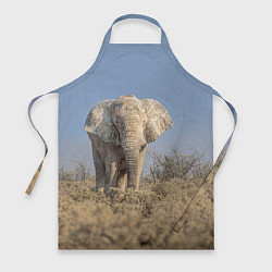 Фартук кулинарный Африканский белый слон, цвет: 3D-принт